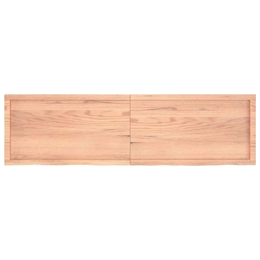Handmade Rustic Live Edge Wall Shelf in Solid Oak 180cm