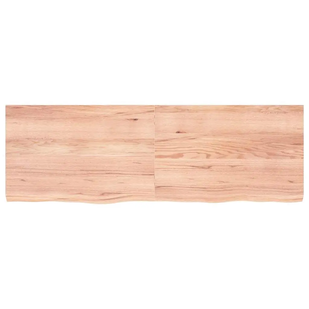 Folding Wall Shelf in Light Brown Solid Oak Wood