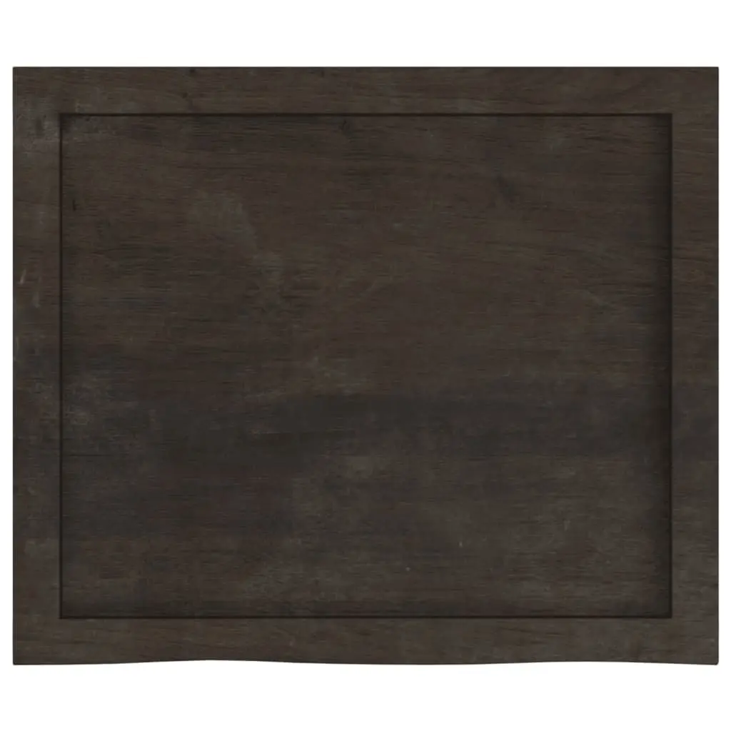 Rustic Dark Brown Solid Oak Wall Shelf for Storage