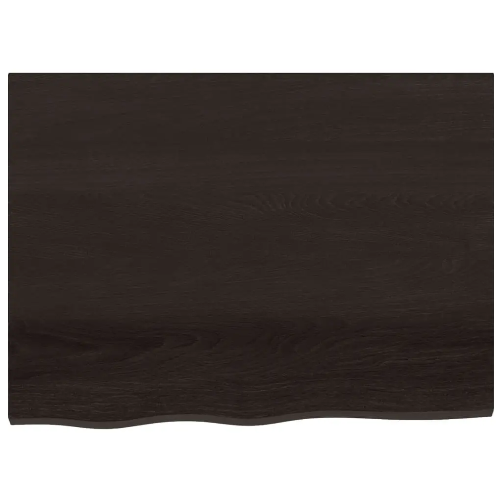 Handmade Rustic Wall Shelf in Dark Brown Solid Oak