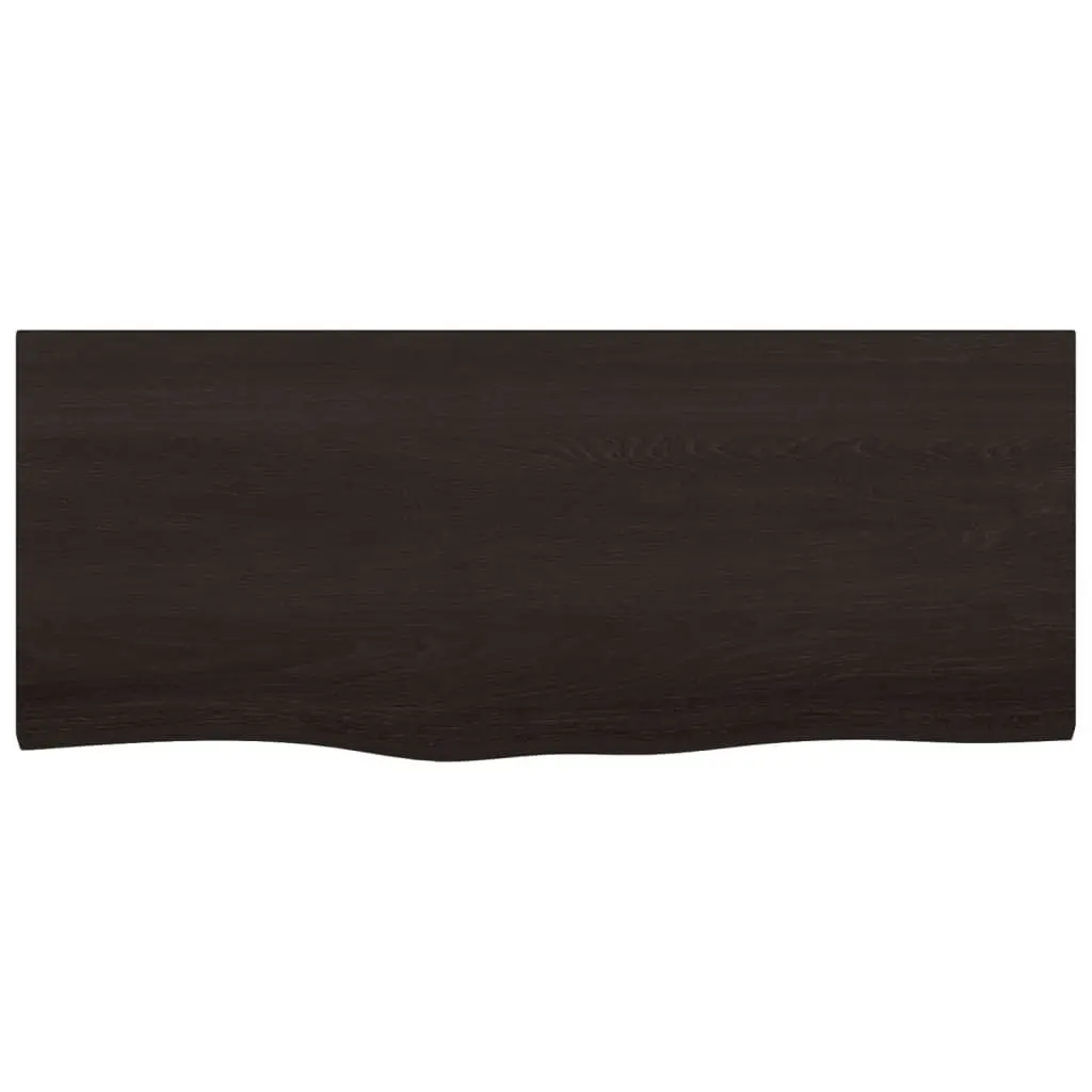 Wall Shelf Dark Brown Solid Oak Wood Rustic Storage Floating Shelf Living Room