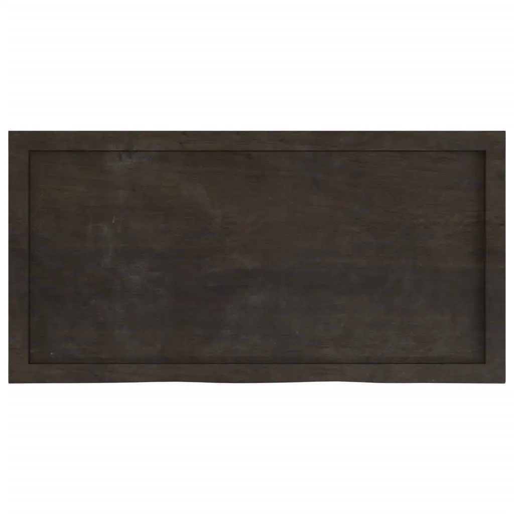 Solid Oak Wood Floating Wall Shelf in Dark Brown