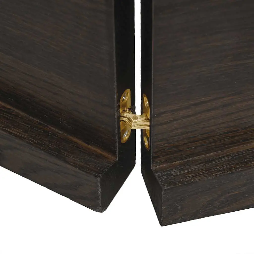 Dark Brown Solid Oak Wood Wall Shelf 120x40cm