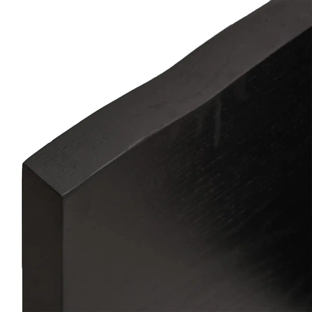 Rustic Folding Wall Shelf in Dark Brown Solid Oak