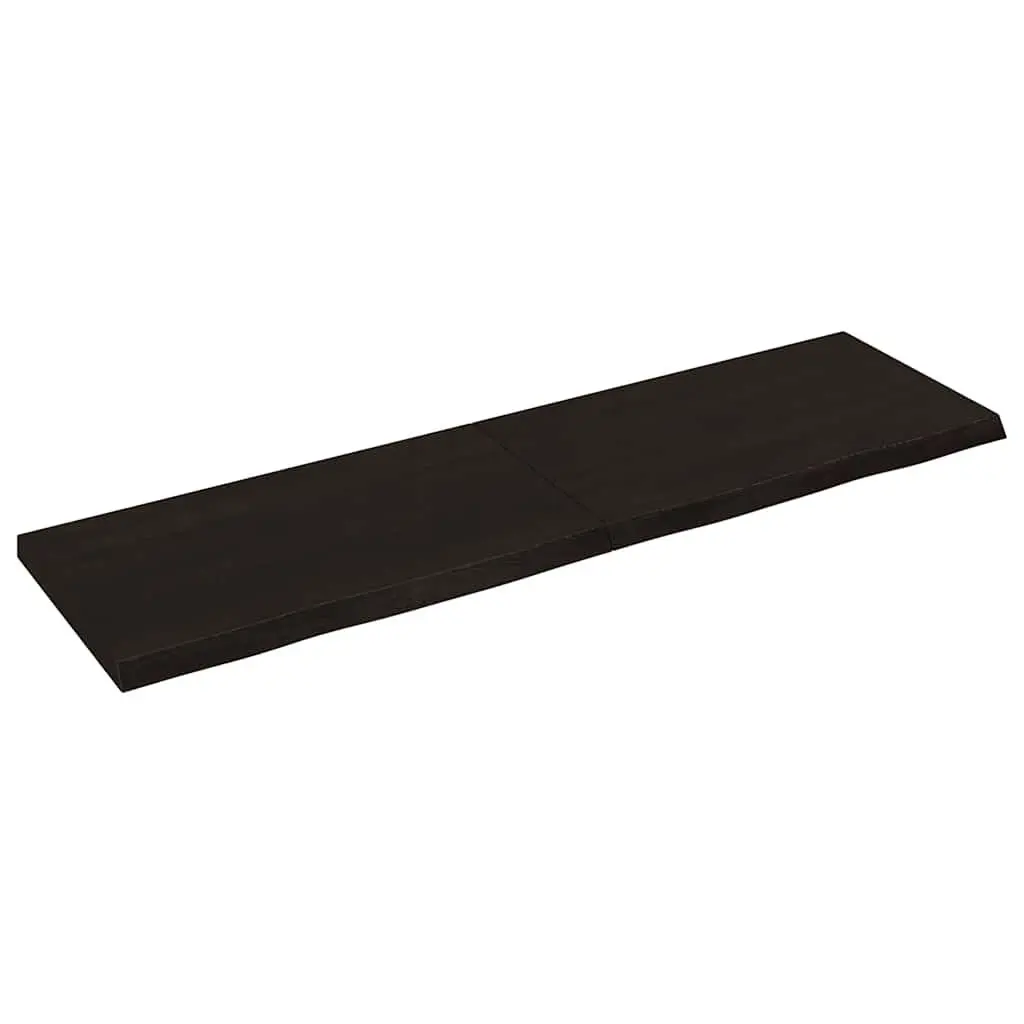 Rustic Folding Wall Shelf in Brown Oak Solid Wood