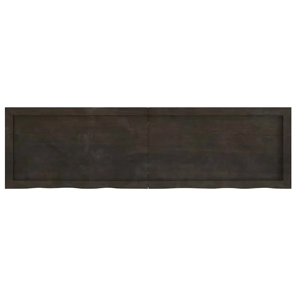 Rustic Folding Wall Shelf in Brown Oak Solid Wood
