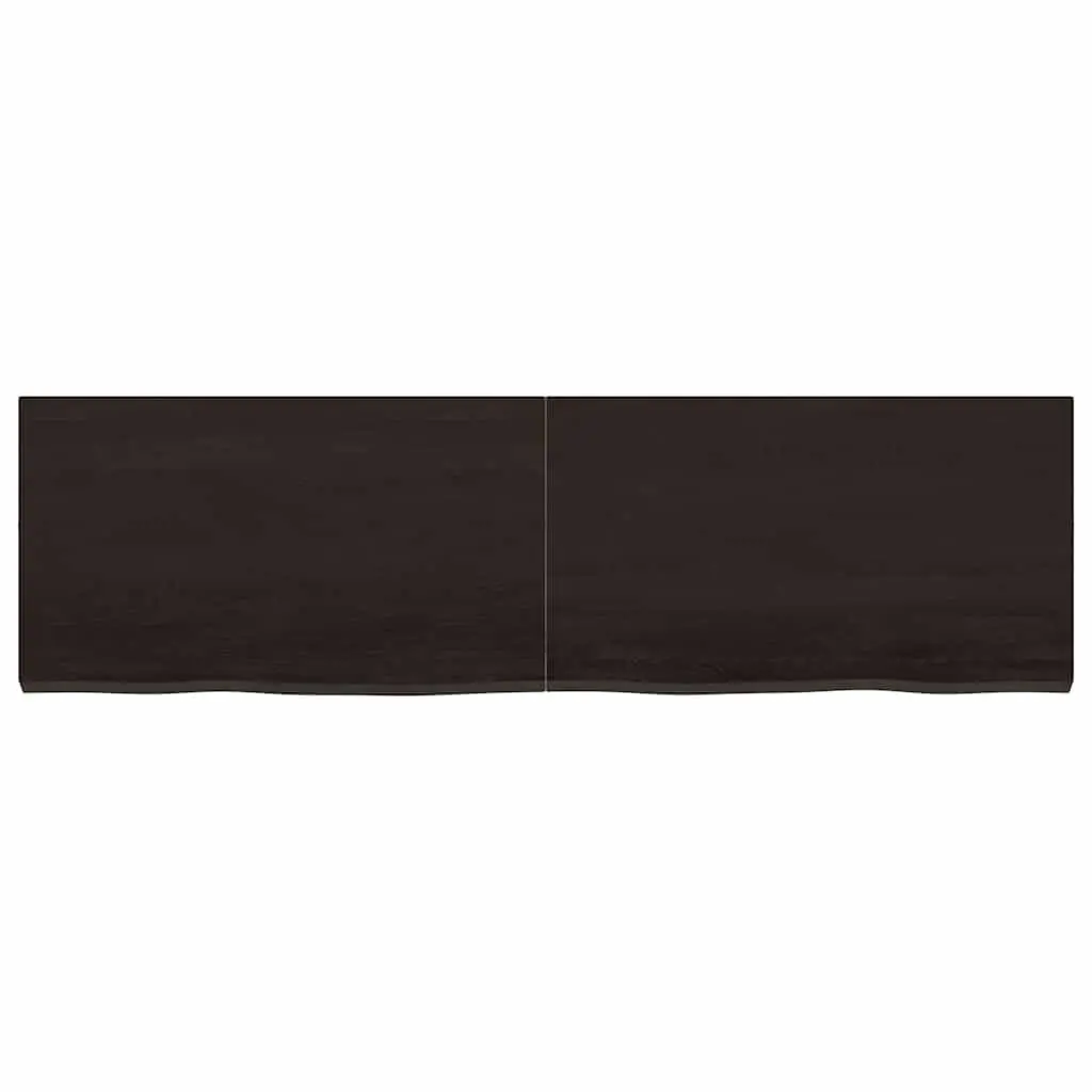 Rustic Folding Wall Shelf in Brown Oak Solid Wood