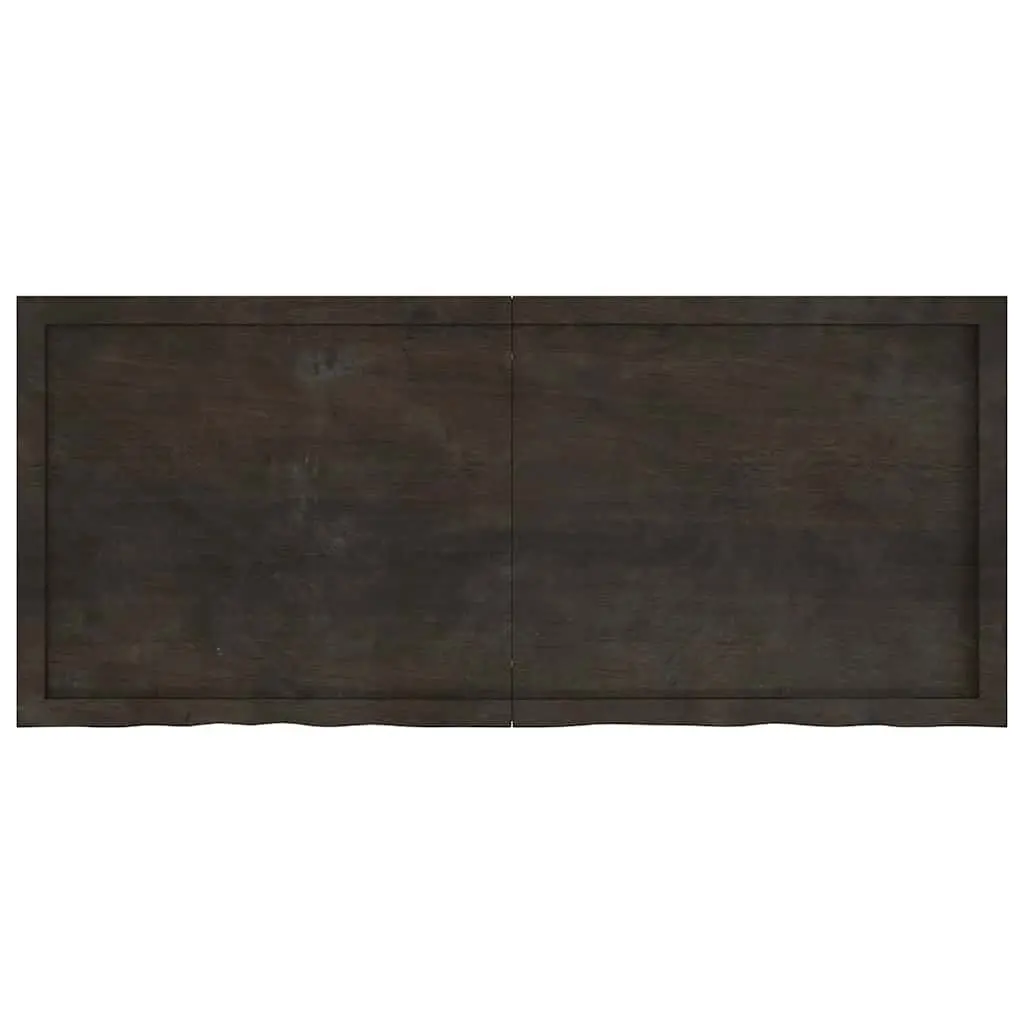 Rustic Dark Brown Oak Wall Shelf 140x60cm