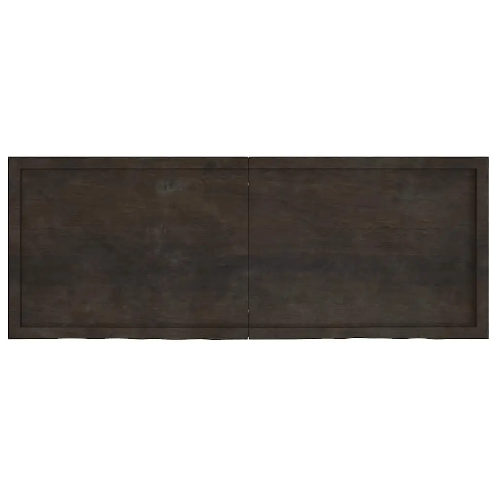 Wall Shelf Solid Oak Wood Dark Brown Rustic Folding Storage Ledge 160x60cm
