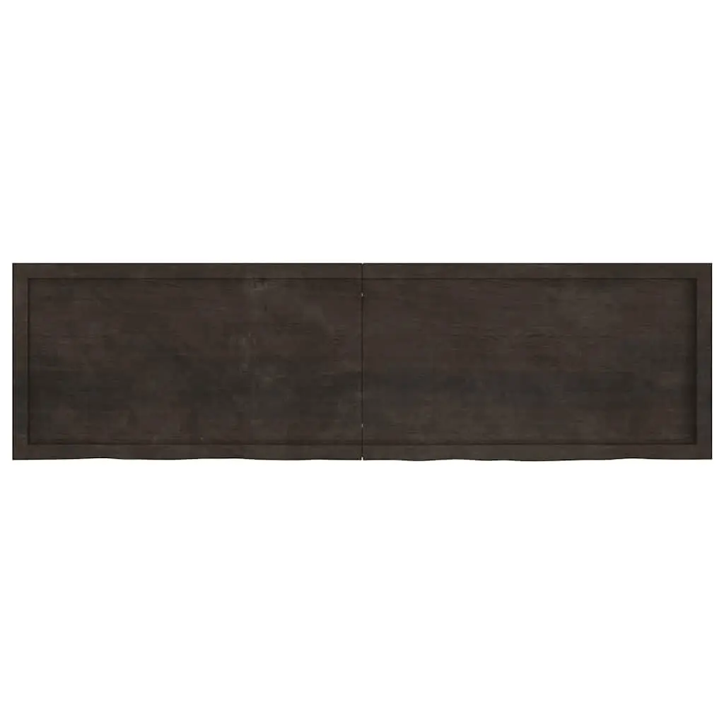 Wall Shelf Dark Brown Solid Oak Wood Rustic Storage Furniture Folding Design