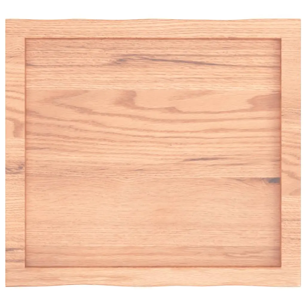 Solid Oak Wood Tabletop with Live Edge, 60x50cm