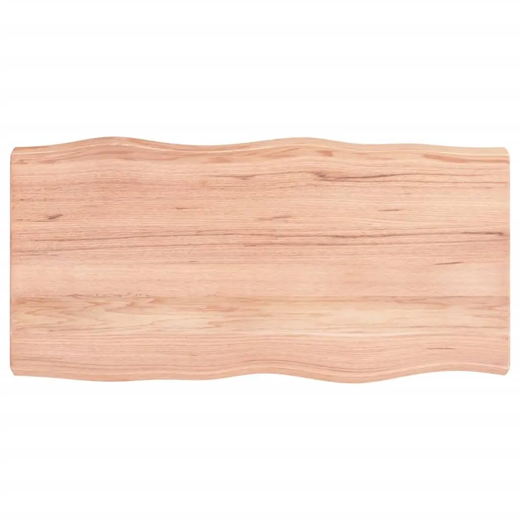 Solid Oak Wood Live Edge Table Top 80x40cm
