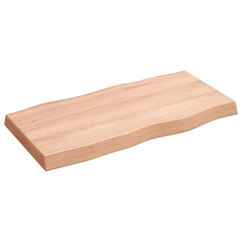 Solid Oak Wood Live Edge Table Top 80x40cm