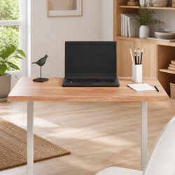 Solid Oak Live Edge Table Top Brown 80x60x2 cm Treated Wood DIY Replacement