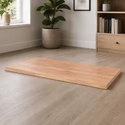 Solid Oak Live Edge Table Top Brown 80x60x2 cm Treated Wood