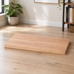 Brown Live Edge Solid Oak Wood Table Top 80x60cm