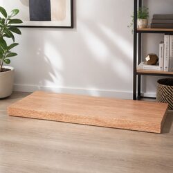 Handcrafted Solid Oak Tabletop with Live Edge Design