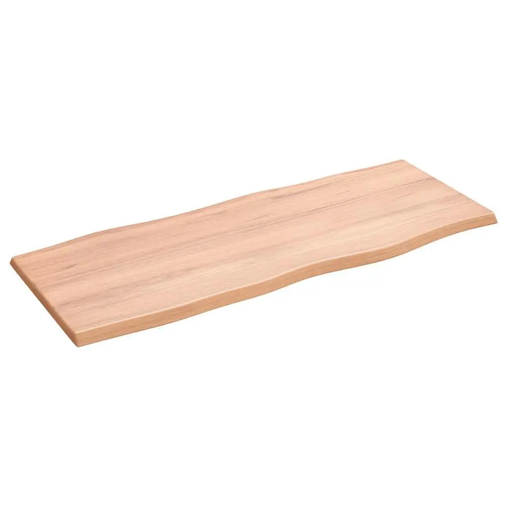 Live Edge Oak Tabletop Solid Wood Brown 100x40cm Replacement for Dining Kitchen