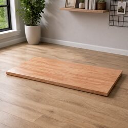 Solid Oak Wood Table Top with Live Edge, 100x50cm