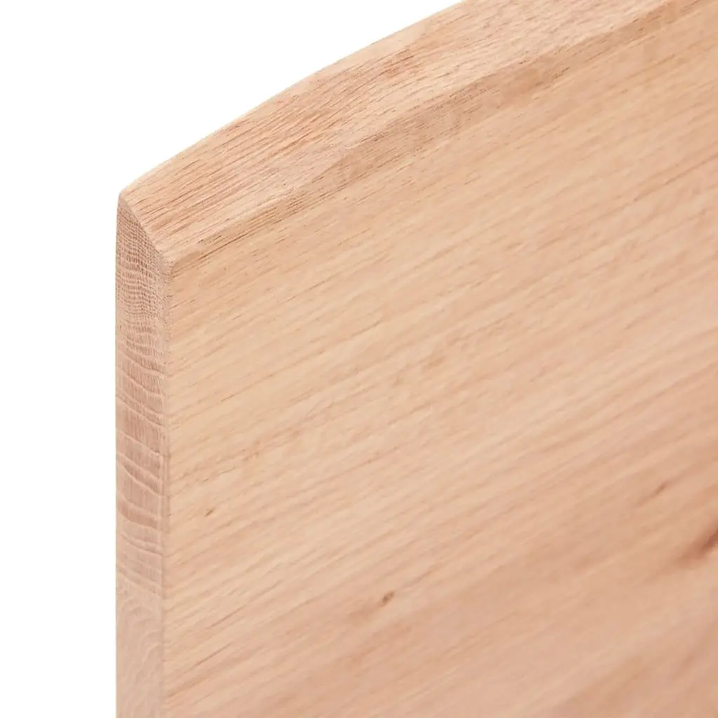 Solid Oak Wood Table Top with Live Edge, 100x50cm