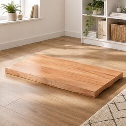Handcrafted Solid Oak Wood Table Top with Live Edge 100x50cm