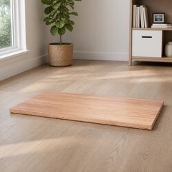 Solid Oak Wood Table Top with Live Edge - 100x60 cm