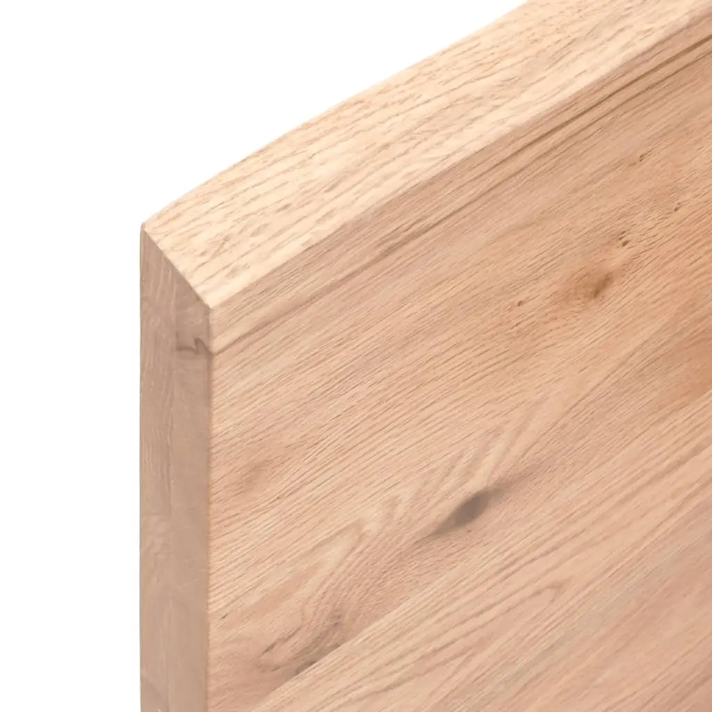 Brown Solid Oak Wooden Table Top with Live Edge 100x60cm