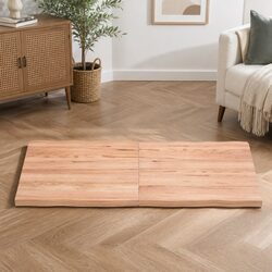 Durable Handcrafted Solid Oak Table Top Light Brown