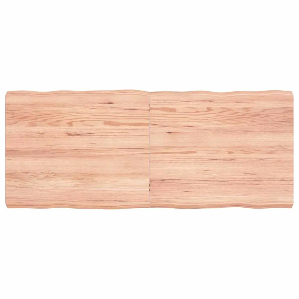 Handcrafted Solid Oak Table Top Light Brown
