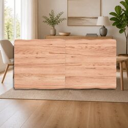 Premium Solid Wood Table Top Live Edge Brown Foldable Surface