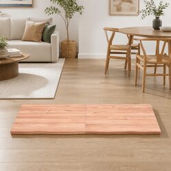 Solid Oak Brown Table Top 140x40cm with Live Edge