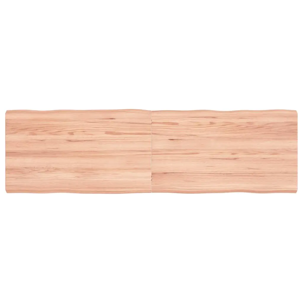 Solid Oak Brown Table Top 140x40cm with Live Edge