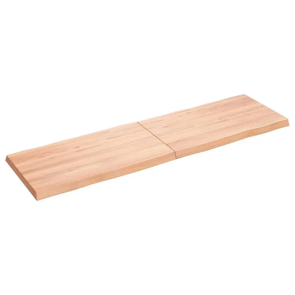 Solid Oak Brown Table Top 140x40cm with Live Edge
