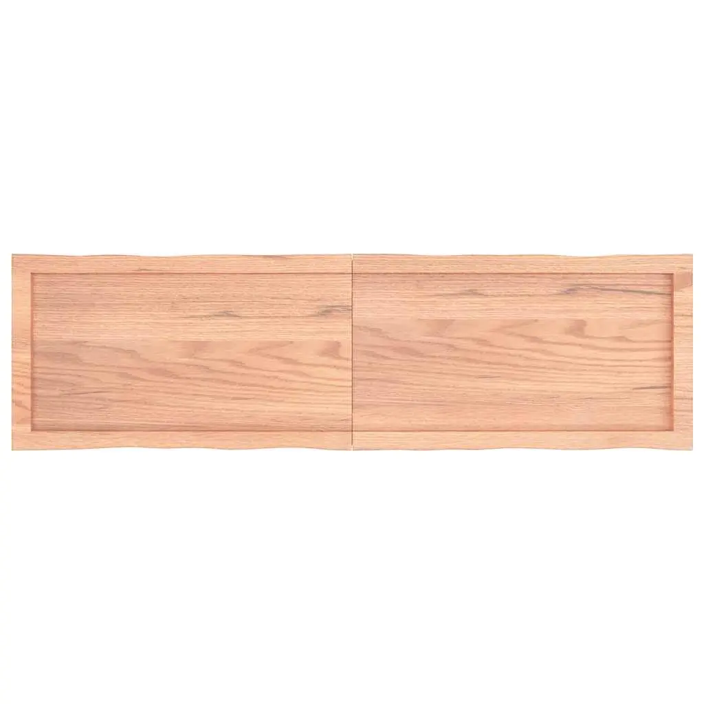 Solid Oak Brown Table Top 140x40cm with Live Edge