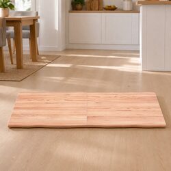 Light Brown Solid Oak Wooden Table Top 140x50cm Folding