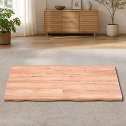 Handcrafted Solid Oak Table Top with Live Edge 140x60cm