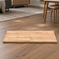 Premium Solid Wood Table Top Live Edge Brown 160x50cm