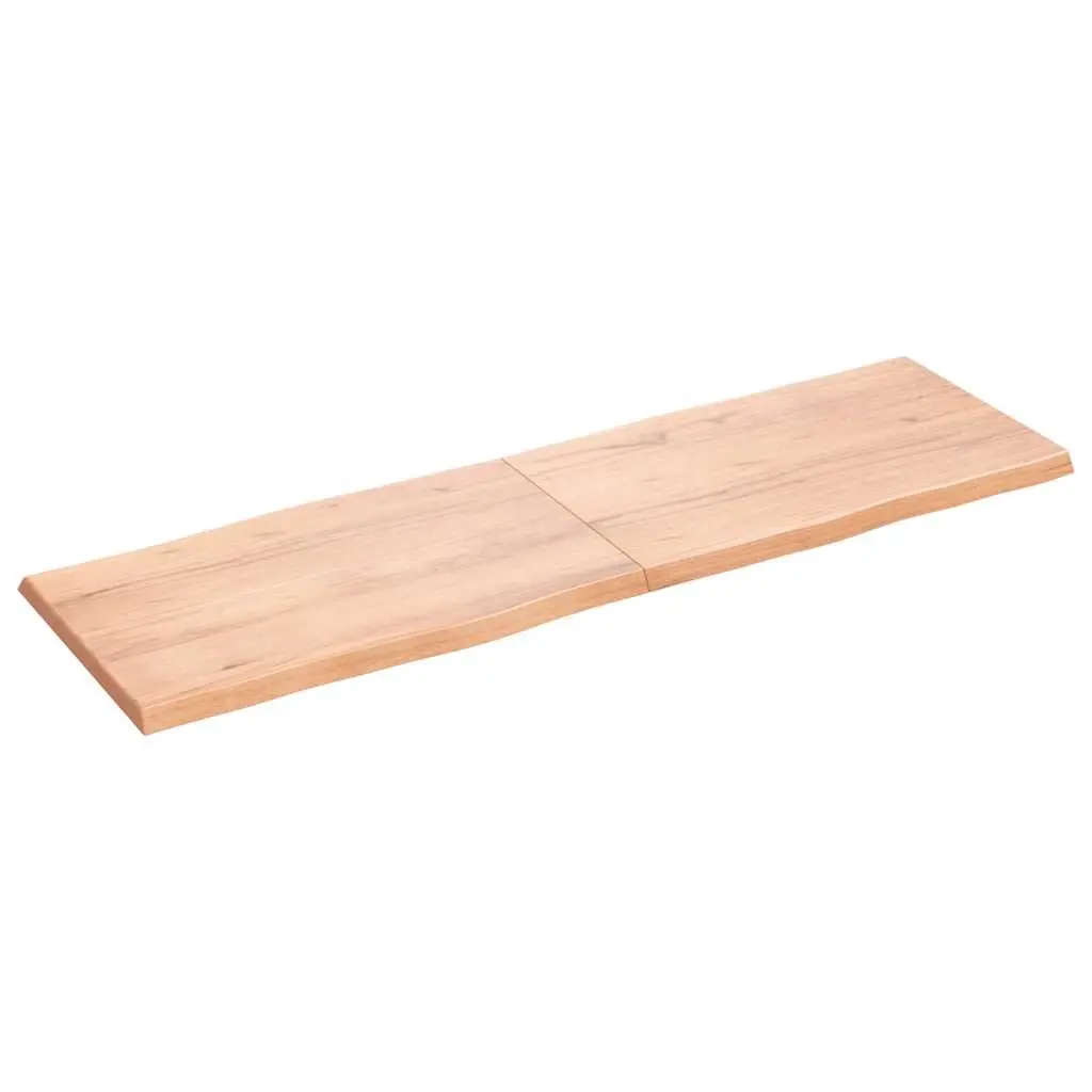 Solid Wood Table Top Live Edge Brown 160x50cm