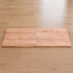 Handcrafted Solid Oak Table Top with Live Edge 160x60cm