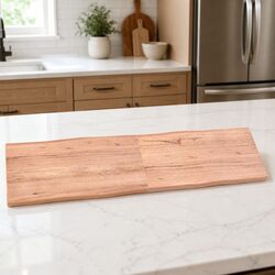 Solid Oak Wood Folding Table Top with Live Edge Design