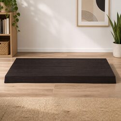 Solid Oak Wood Replacement Table Top - Dark Brown Live Edge