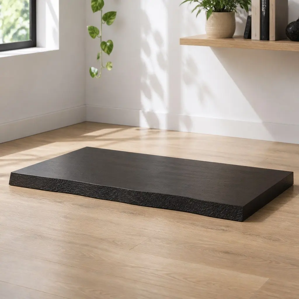 Solid Oak Wood Table Top in Dark Brown, 80x40 cm