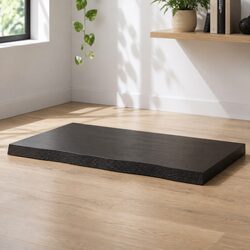 Solid Oak Wood Table Top in Dark Brown, 80x40 cm