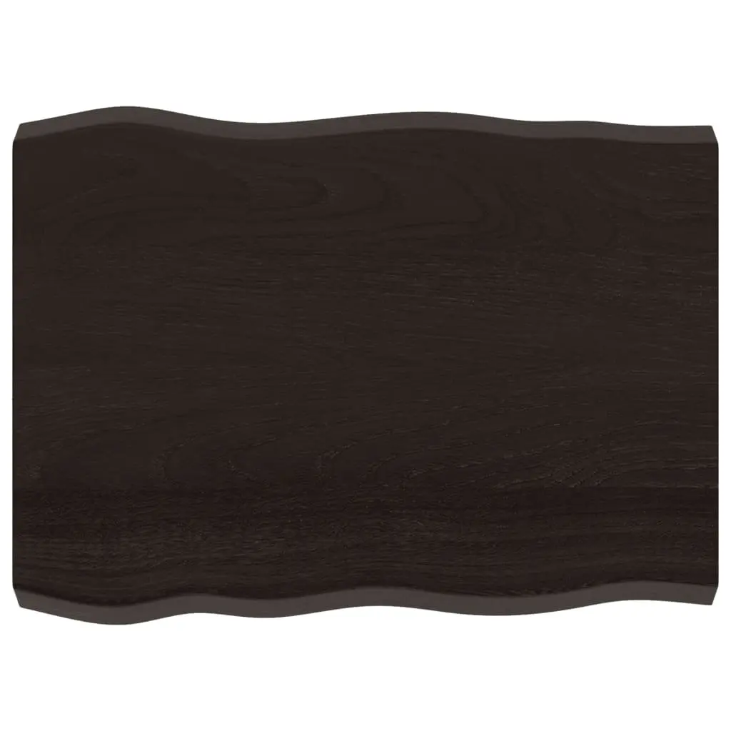 Solid Oak Wood Live Edge Replacement Tabletop 80x60cm