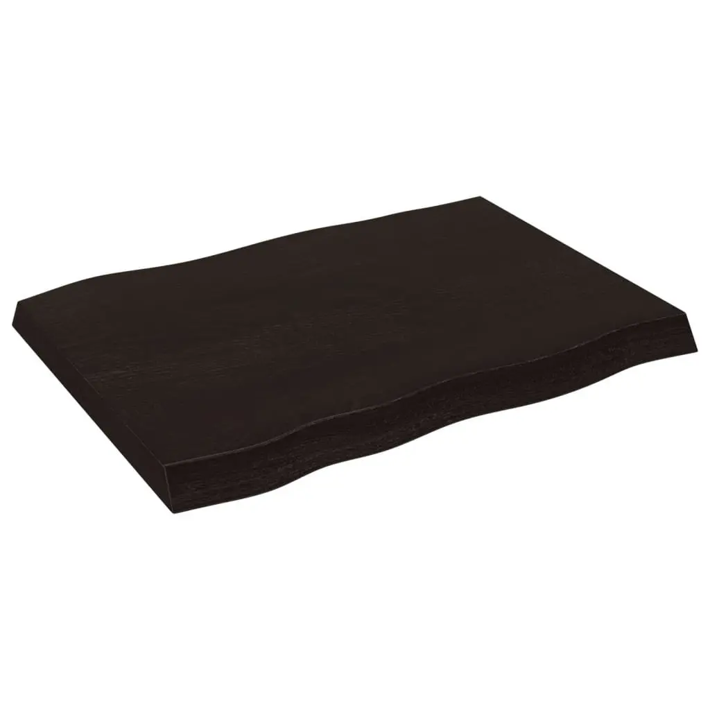 Solid Oak Wood Live Edge Replacement Tabletop 80x60cm