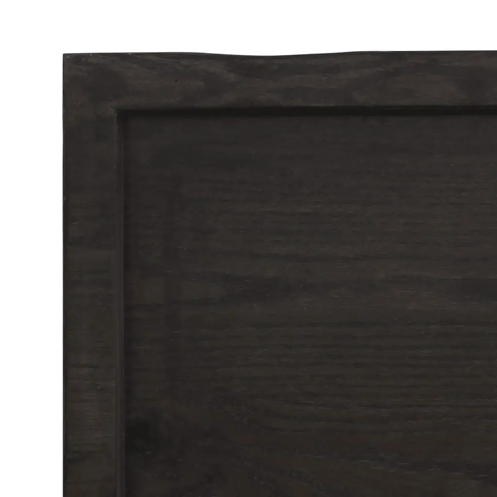 Handcrafted Dark Brown Solid Oak Table Top 100x50cm