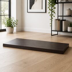 Solid Oak Live Edge Wooden Table Top 100x60cm Dark Brown