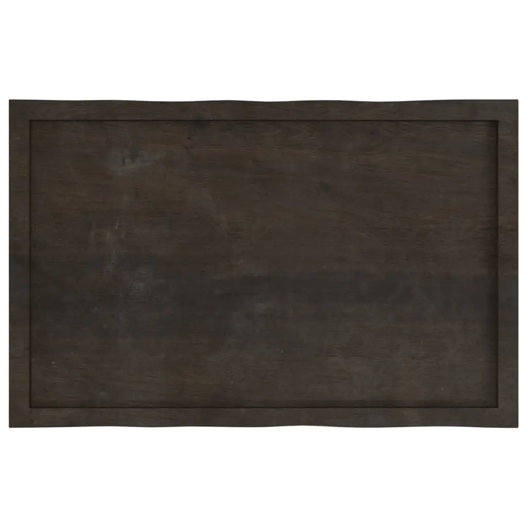 Wooden Tabletop Solid Oak Live Edge Brown 100x60cm Handcrafted Replacement