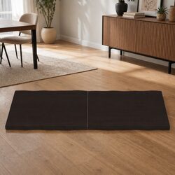 Solid Oak Live Edge Folding Tabletop in Dark Brown