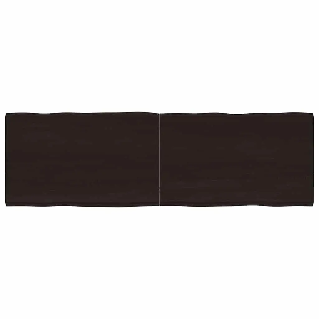 Solid Oak Live Edge Folding Tabletop in Dark Brown